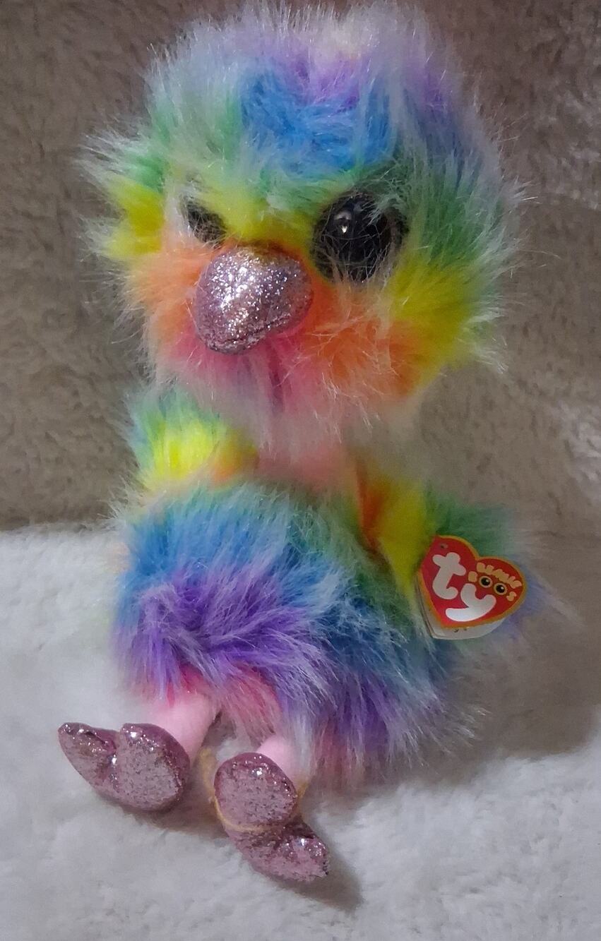 Ty Beanie Boos Rainbow Bird Plush Toy Asha